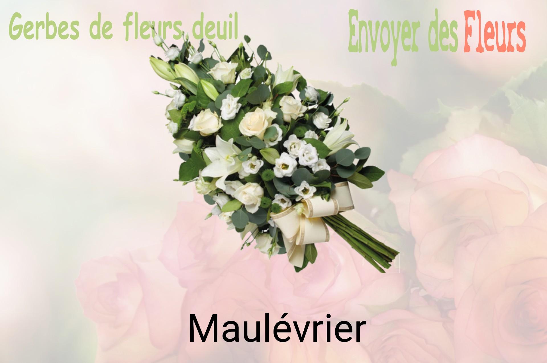 Gerbe de fleurs de deuil livrée à Maulévrier